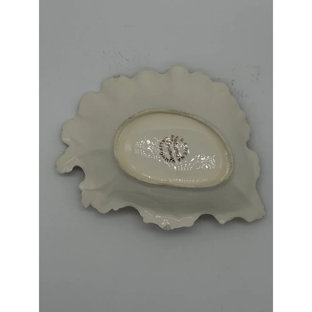Florence Ceramics Trinket Dish Pink Shell Rose Pasadena CA Vintage Good